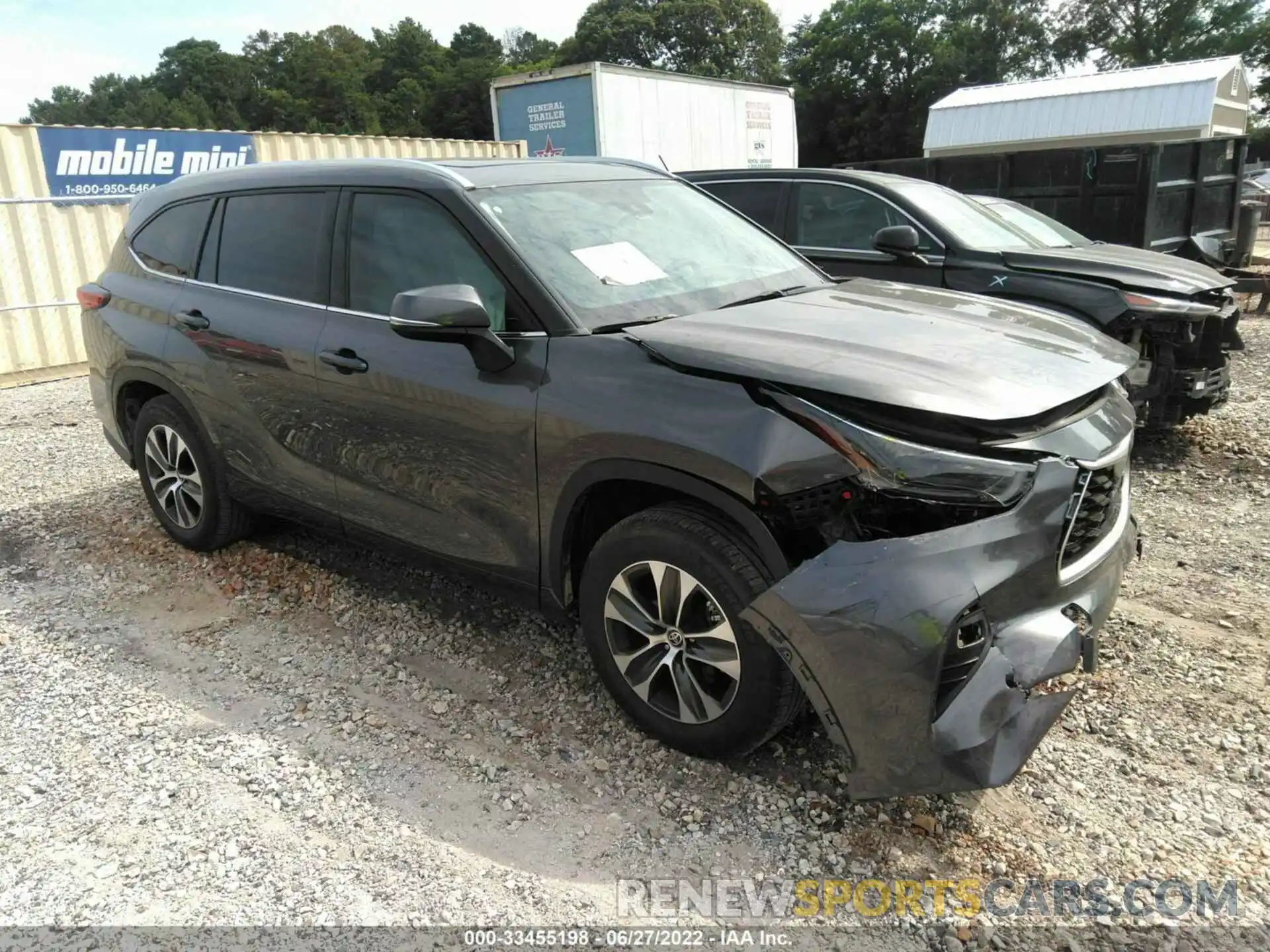 1 Photograph of a damaged car 5TDGZRAH0MS052759 TOYOTA HIGHLANDER 2021