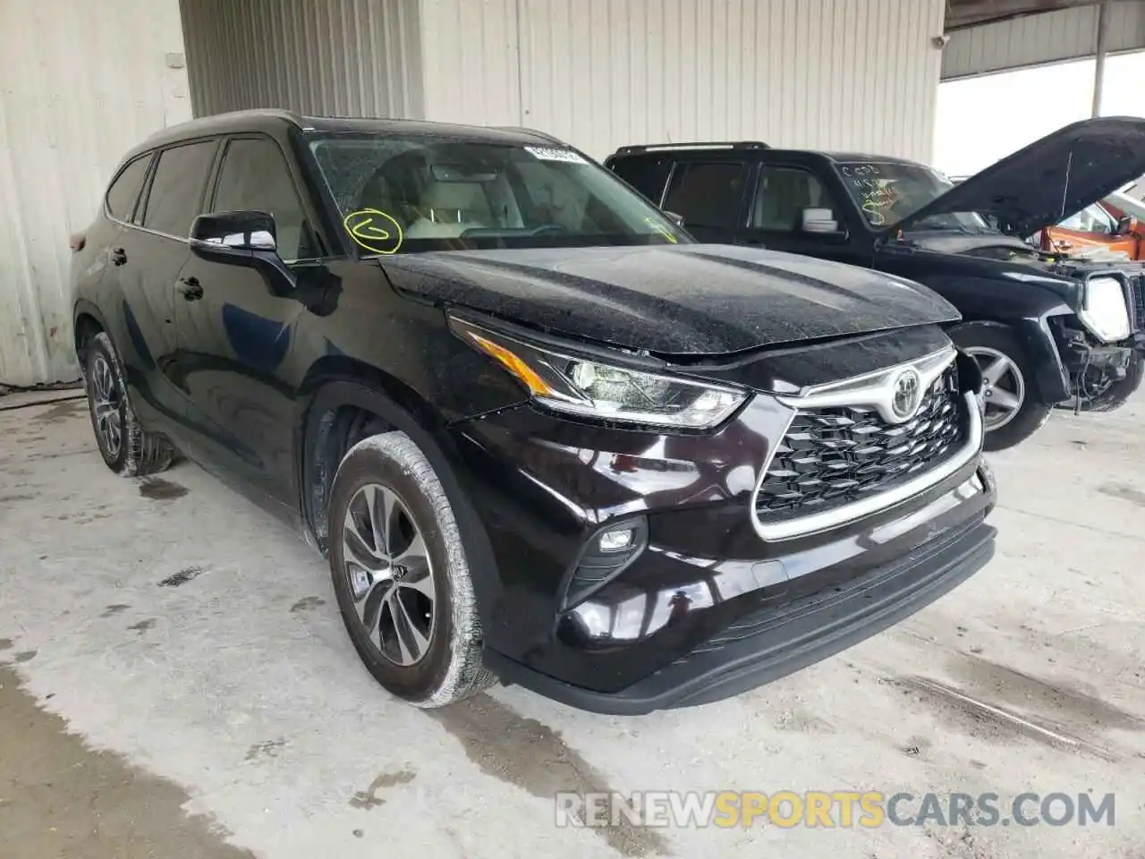 1 Photograph of a damaged car 5TDGZRAH0MS070713 TOYOTA HIGHLANDER 2021