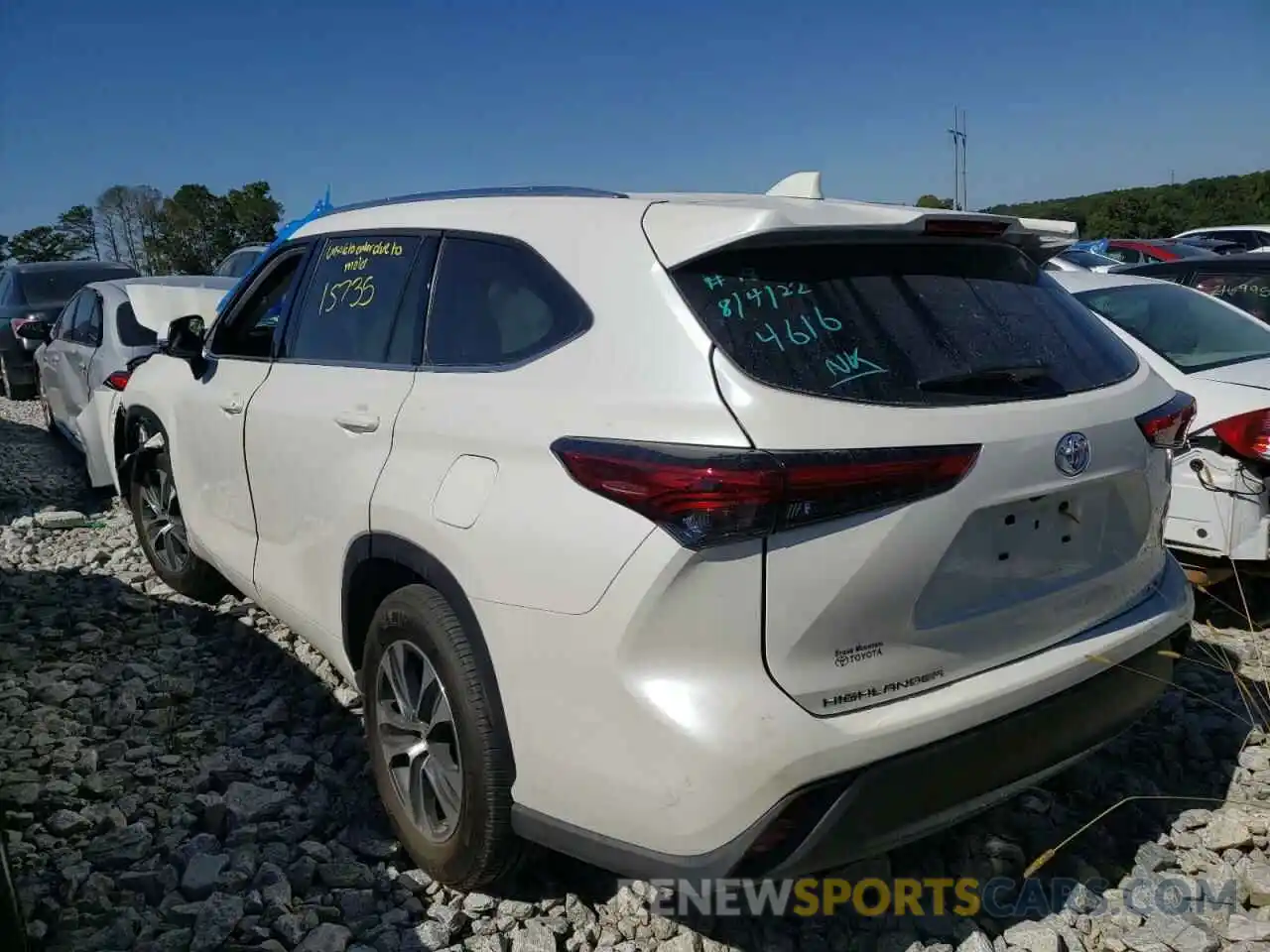 3 Photograph of a damaged car 5TDGZRAH0MS074616 TOYOTA HIGHLANDER 2021