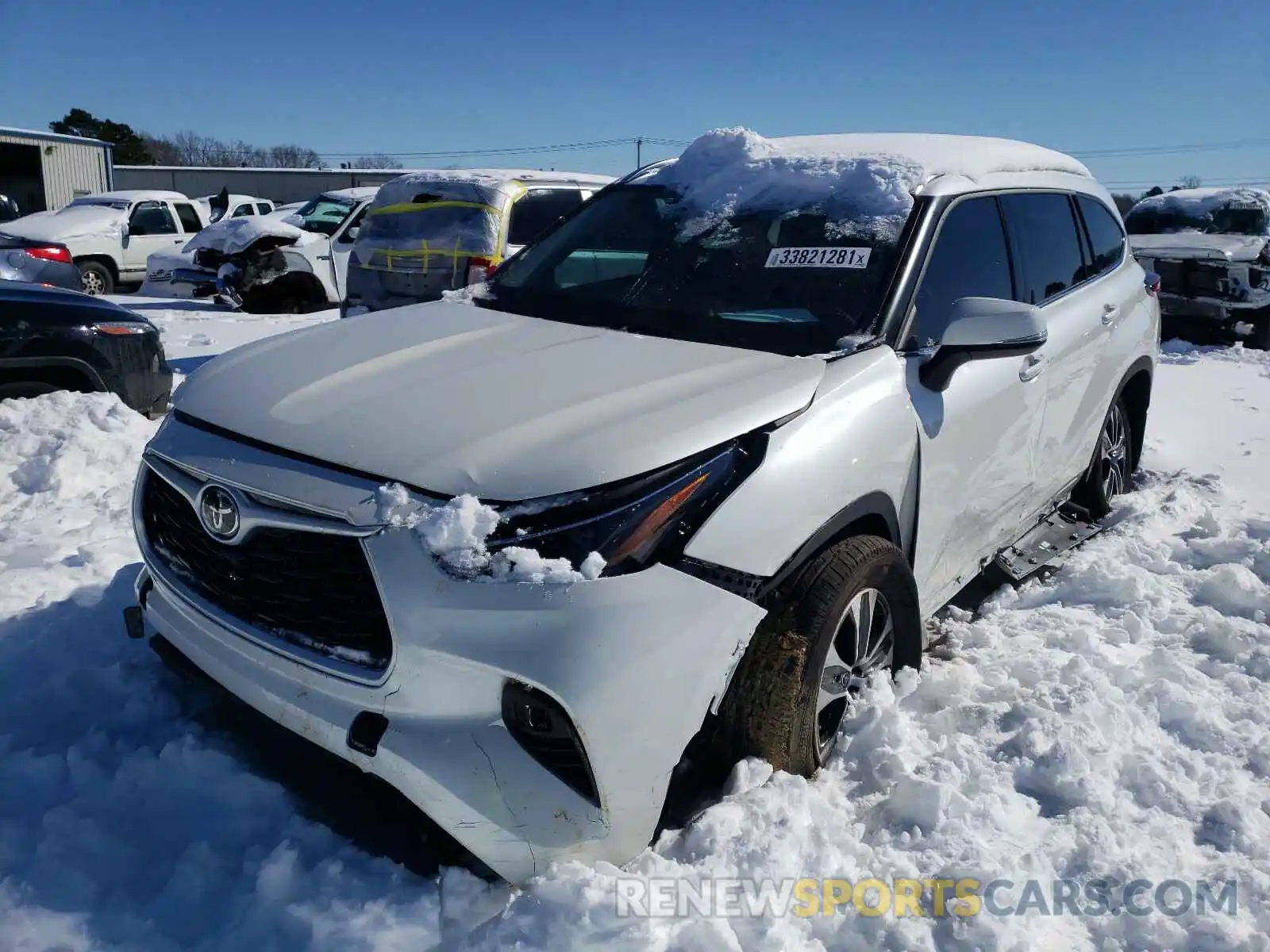 2 Photograph of a damaged car 5TDGZRAH0MS518738 TOYOTA HIGHLANDER 2021