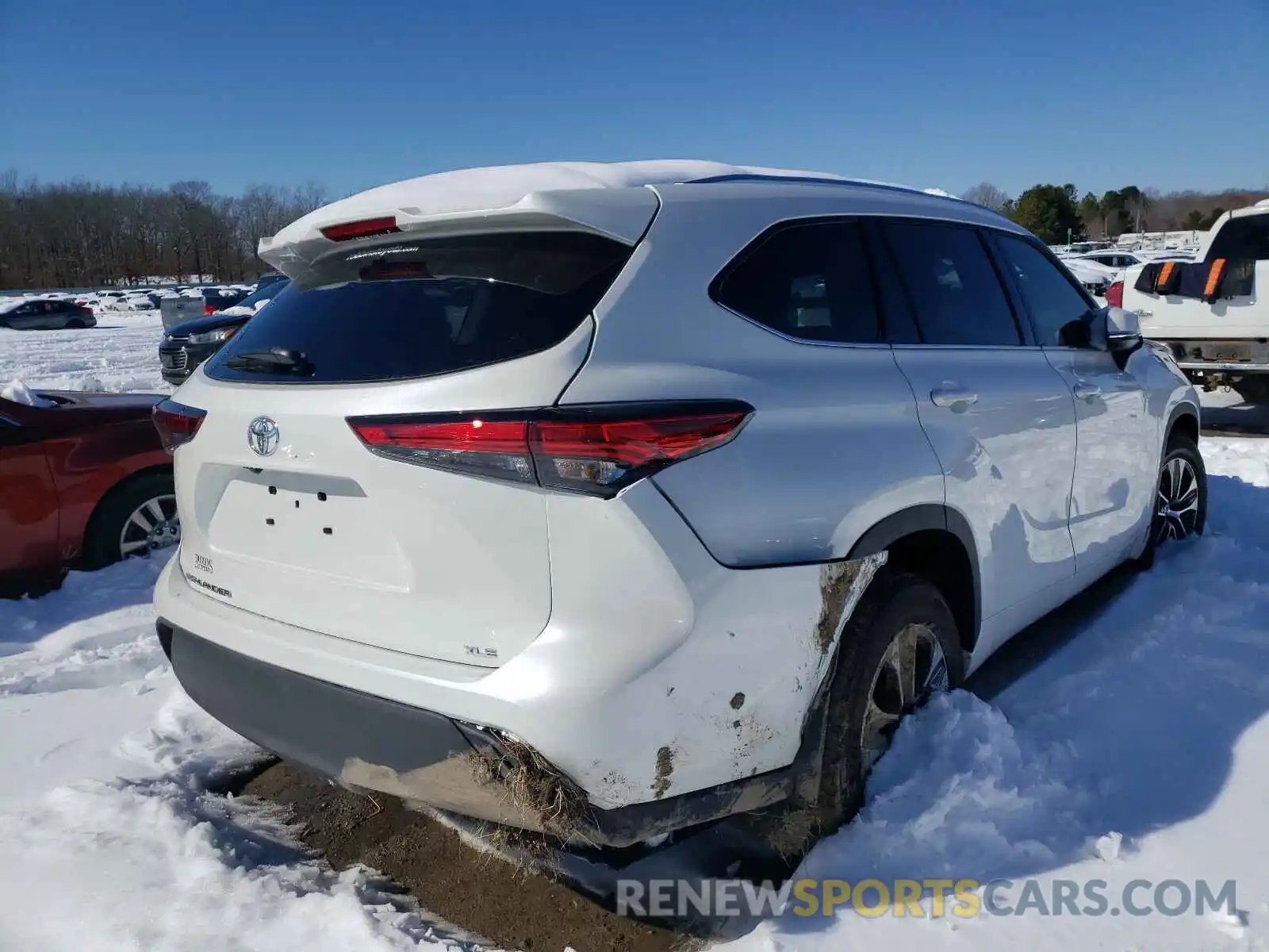 4 Фотография поврежденного автомобиля 5TDGZRAH0MS518738 TOYOTA HIGHLANDER 2021