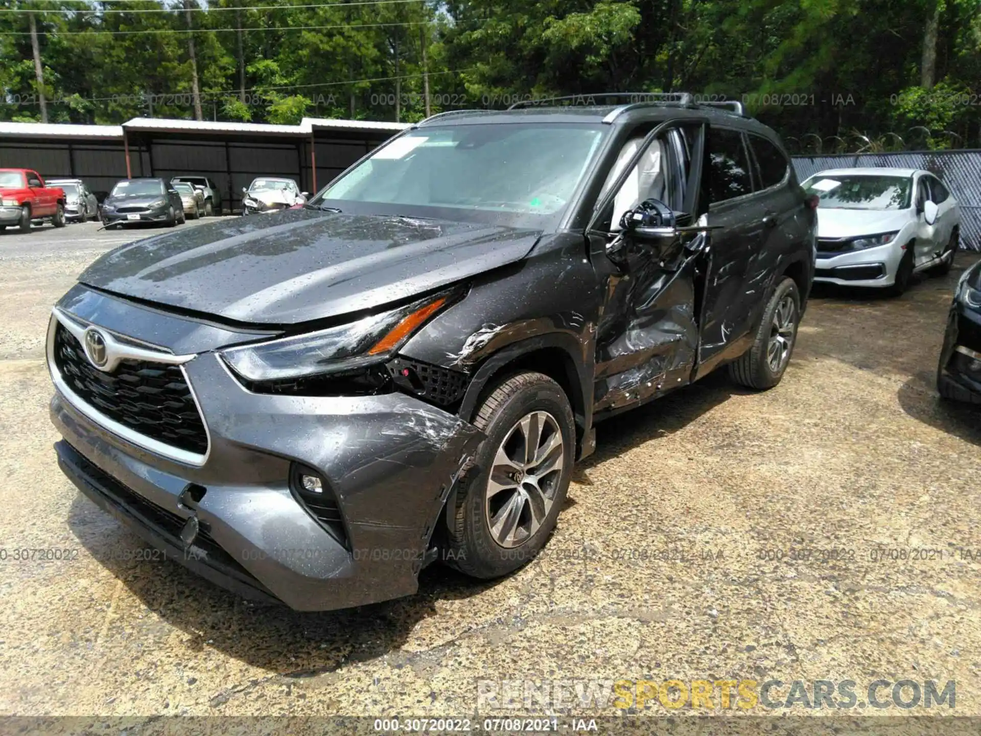 6 Photograph of a damaged car 5TDGZRAH0MS528363 TOYOTA HIGHLANDER 2021