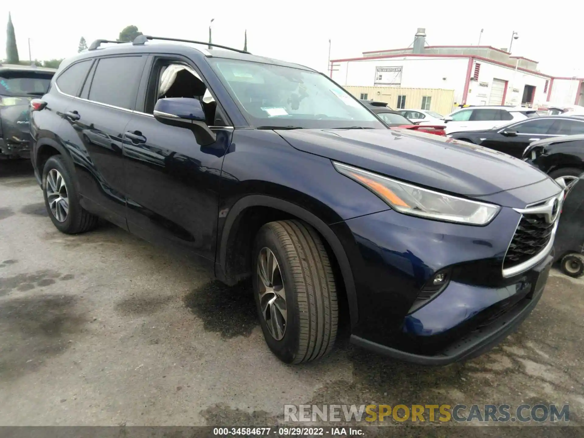 1 Photograph of a damaged car 5TDGZRAH1MS063866 TOYOTA HIGHLANDER 2021