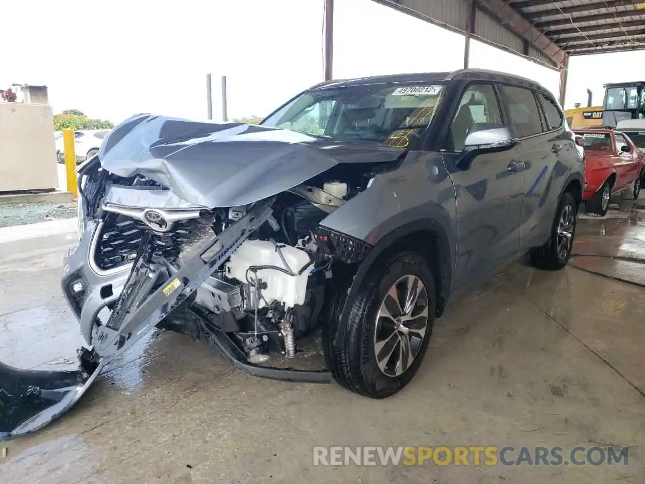 2 Photograph of a damaged car 5TDGZRAH1MS088458 TOYOTA HIGHLANDER 2021