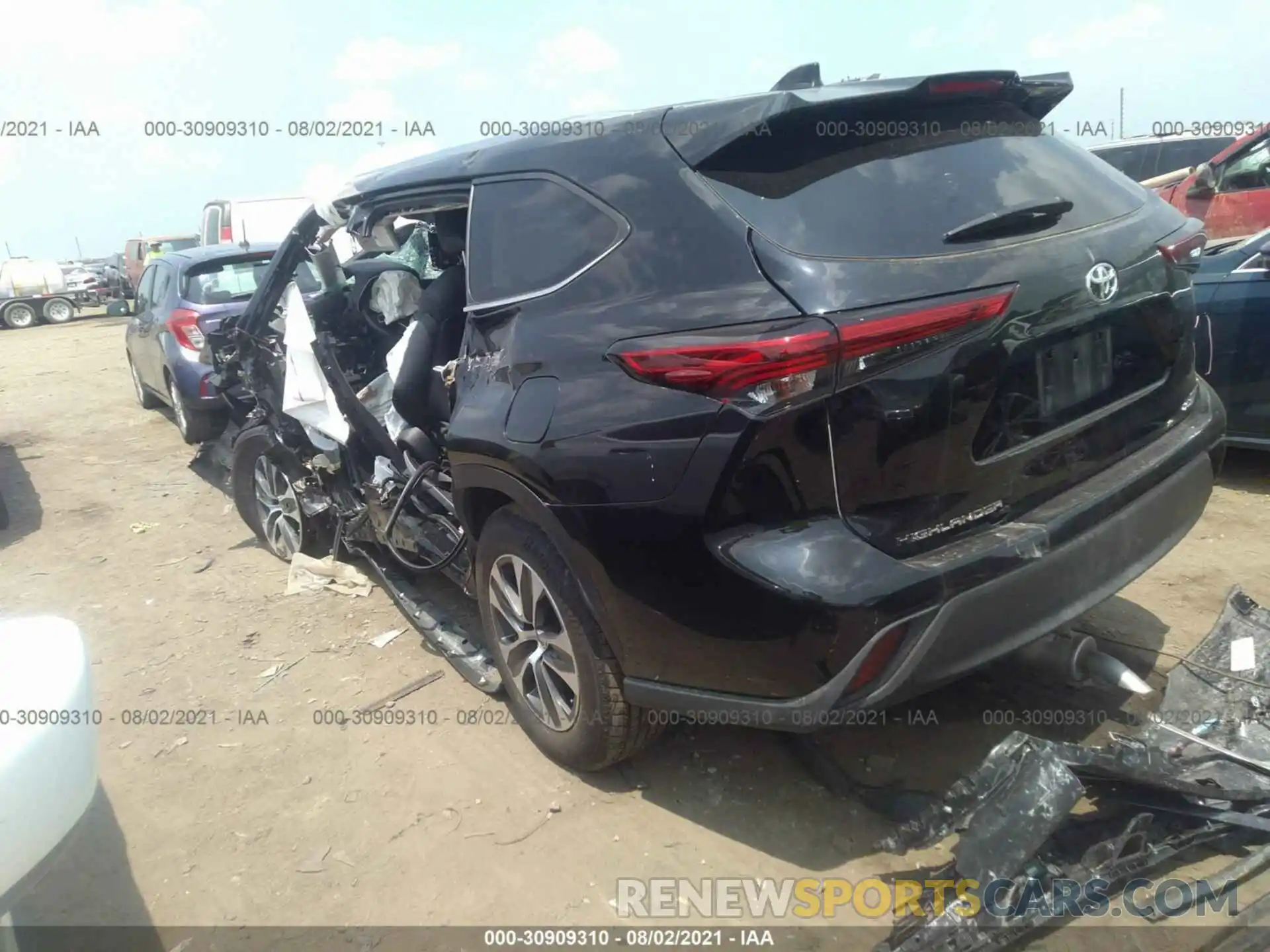 3 Photograph of a damaged car 5TDGZRAH1MS523723 TOYOTA HIGHLANDER 2021