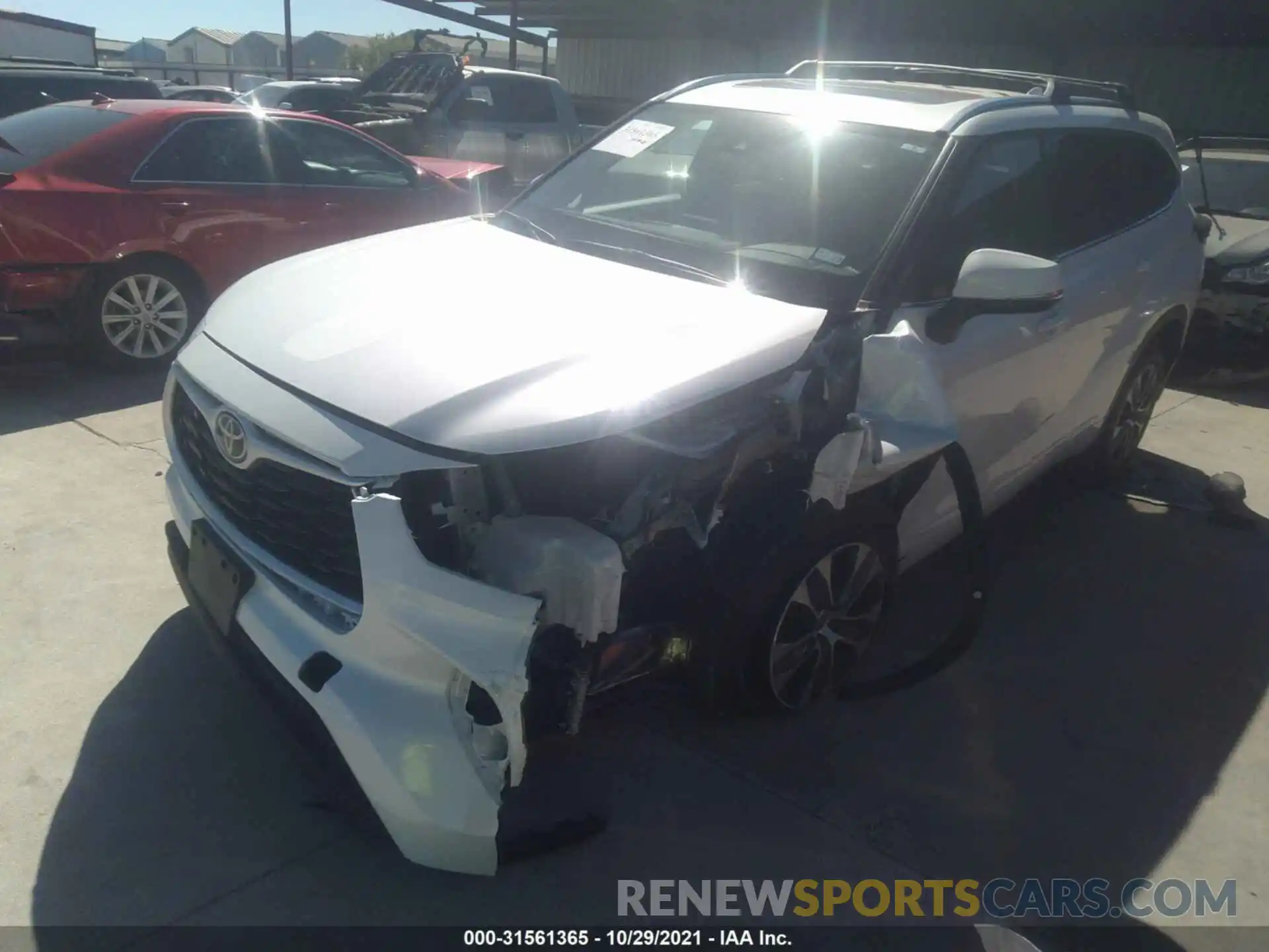 2 Photograph of a damaged car 5TDGZRAH1MS532664 TOYOTA HIGHLANDER 2021