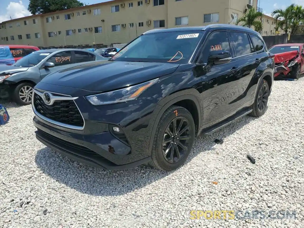 2 Photograph of a damaged car 5TDGZRAH1MS534706 TOYOTA HIGHLANDER 2021