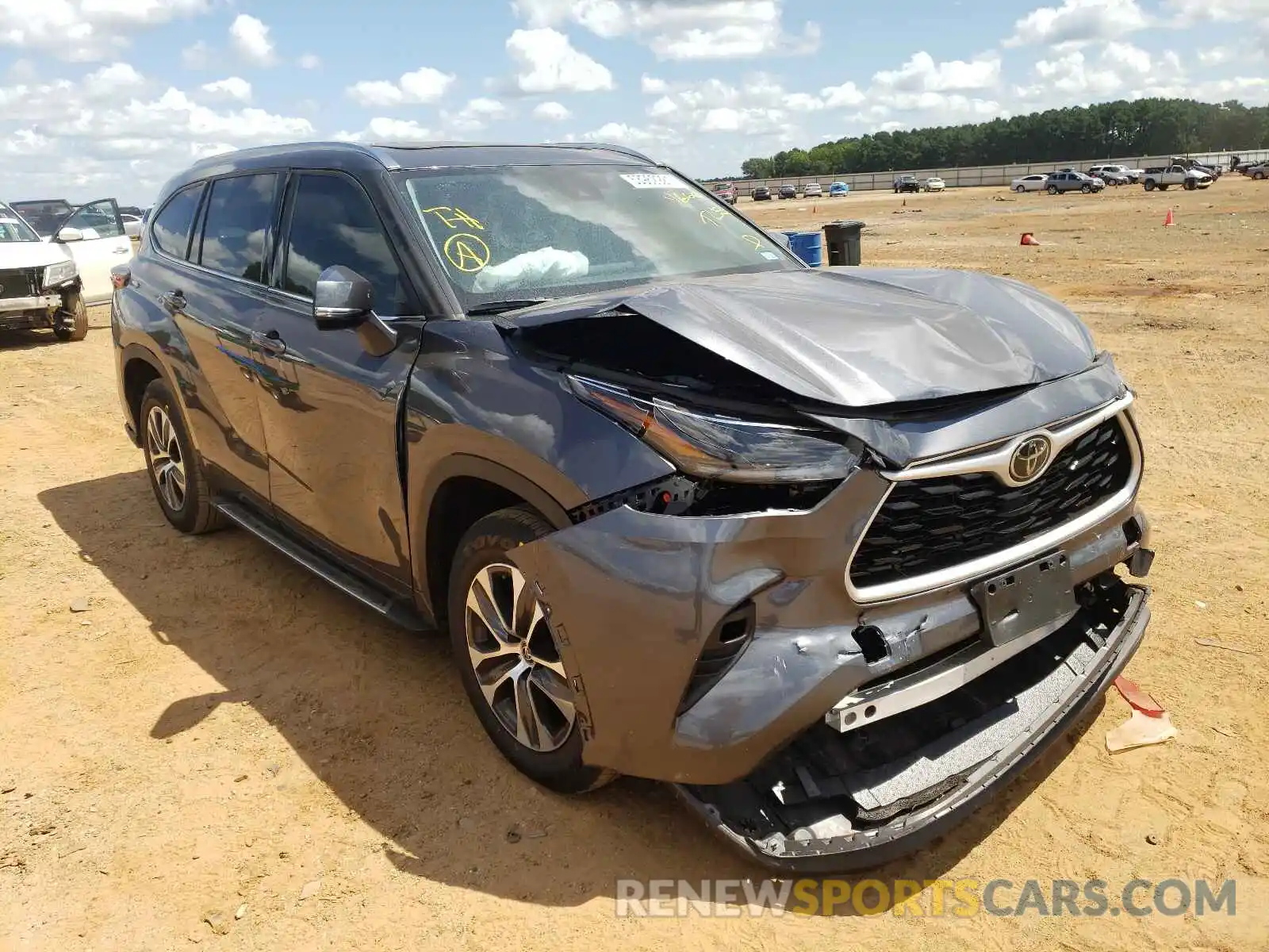 1 Photograph of a damaged car 5TDGZRAH2MS034666 TOYOTA HIGHLANDER 2021