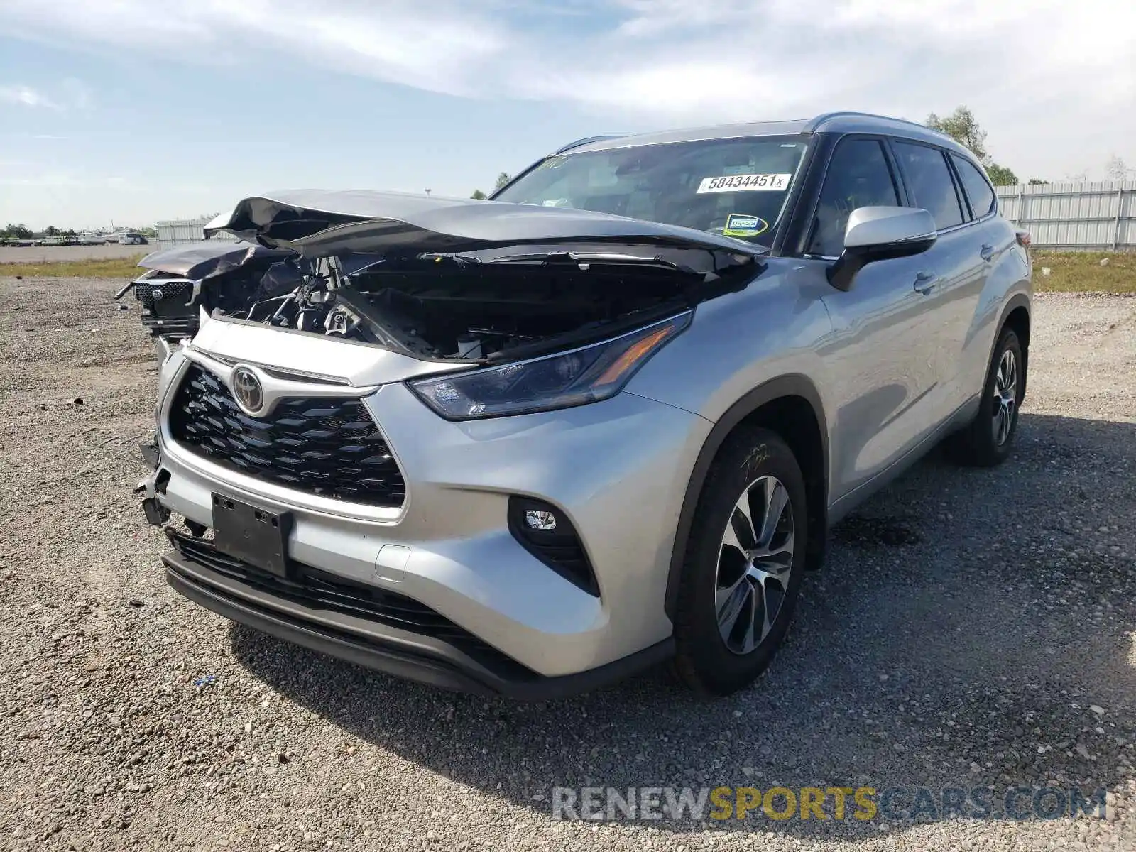 2 Photograph of a damaged car 5TDGZRAH2MS046218 TOYOTA HIGHLANDER 2021