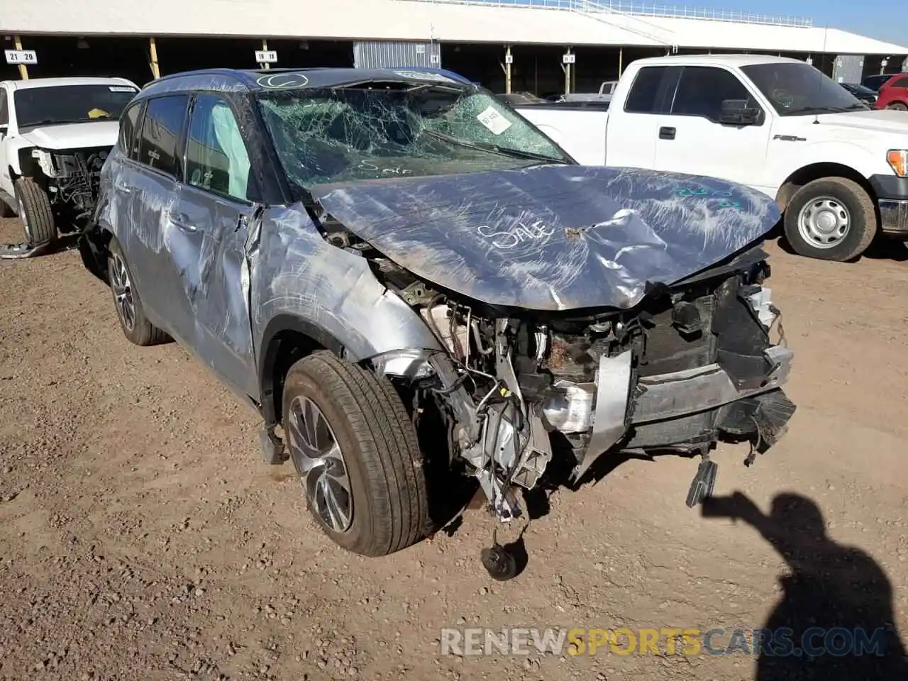 1 Photograph of a damaged car 5TDGZRAH2MS051368 TOYOTA HIGHLANDER 2021