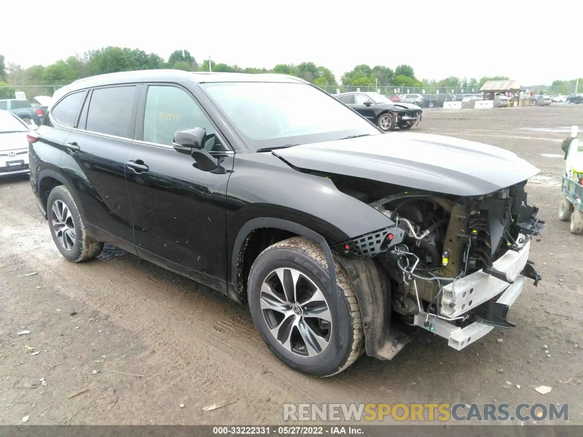 1 Photograph of a damaged car 5TDGZRAH2MS517056 TOYOTA HIGHLANDER 2021