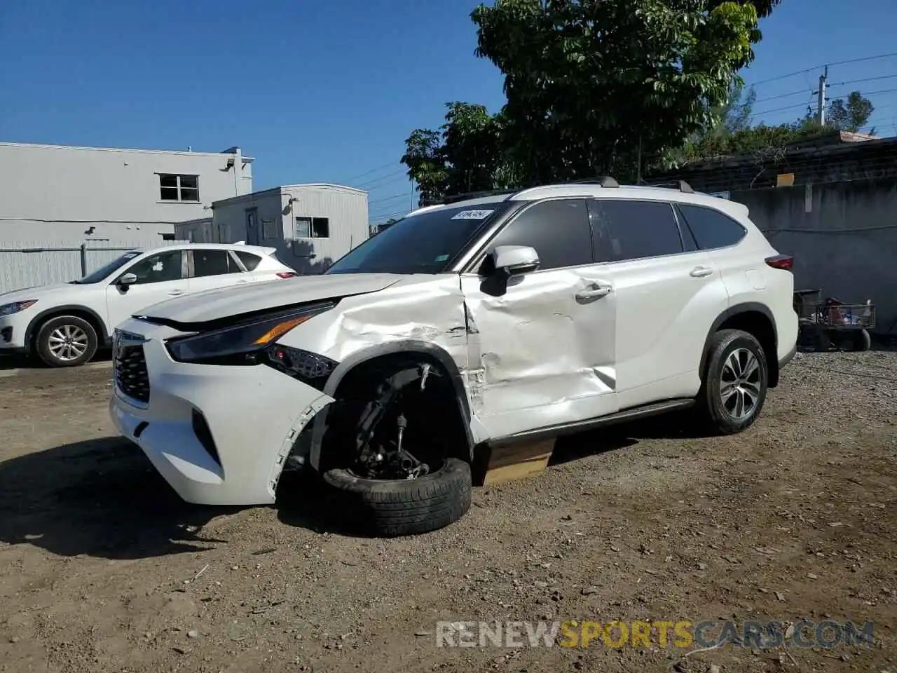 1 Photograph of a damaged car 5TDGZRAH2MS522452 TOYOTA HIGHLANDER 2021