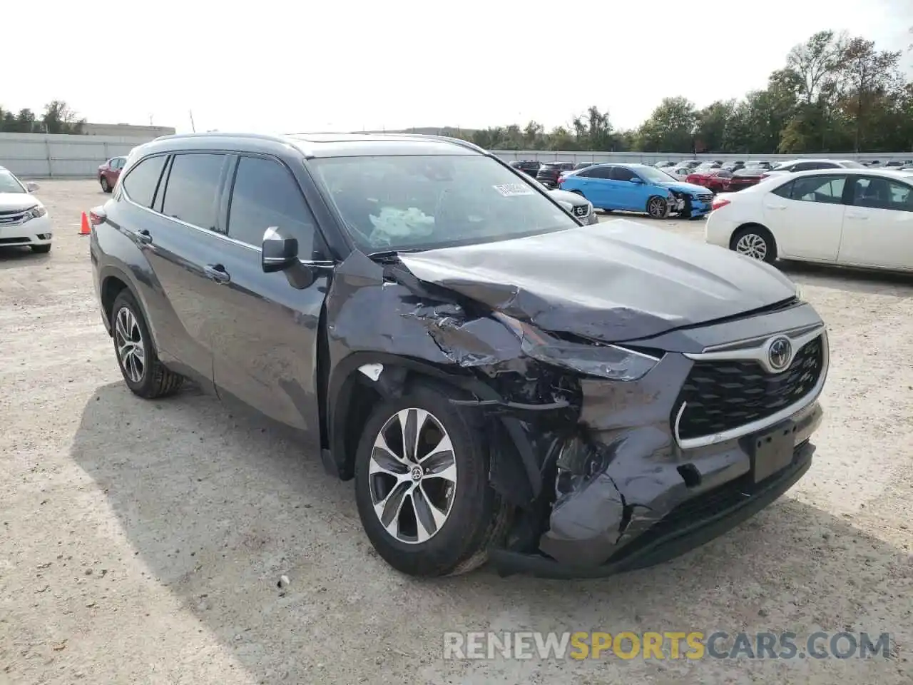 1 Photograph of a damaged car 5TDGZRAH2MS526257 TOYOTA HIGHLANDER 2021