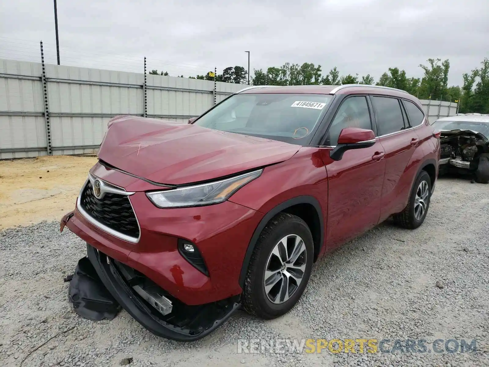 2 Photograph of a damaged car 5TDGZRAH3MS040525 TOYOTA HIGHLANDER 2021