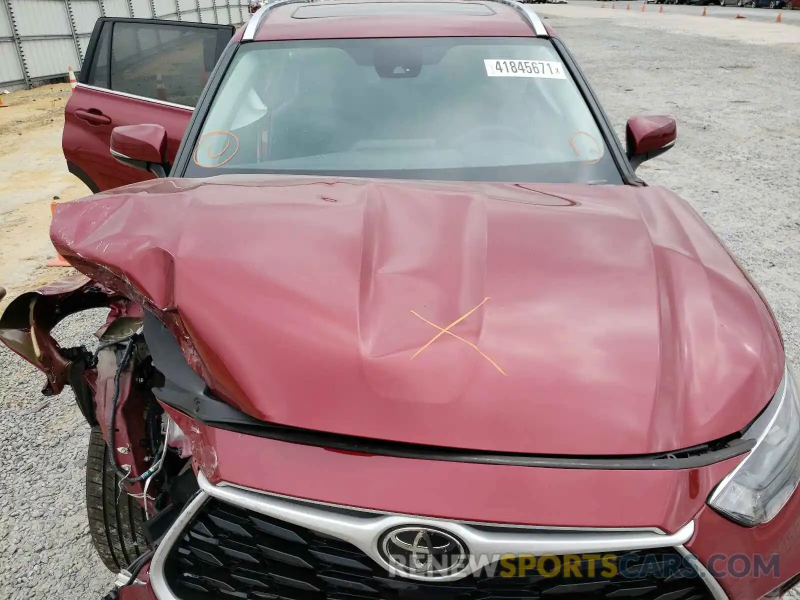 7 Photograph of a damaged car 5TDGZRAH3MS040525 TOYOTA HIGHLANDER 2021