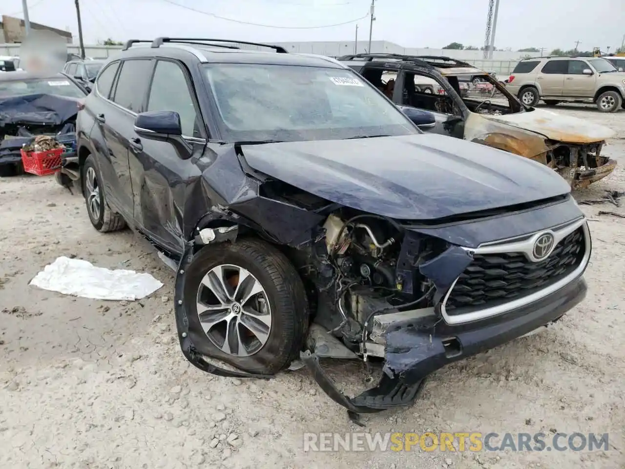 1 Photograph of a damaged car 5TDGZRAH3MS041173 TOYOTA HIGHLANDER 2021