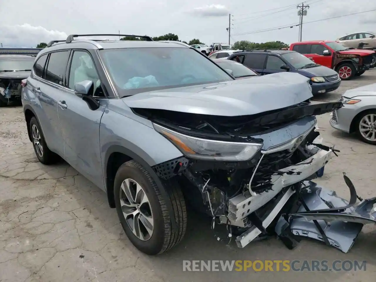 1 Photograph of a damaged car 5TDGZRAH3MS042372 TOYOTA HIGHLANDER 2021