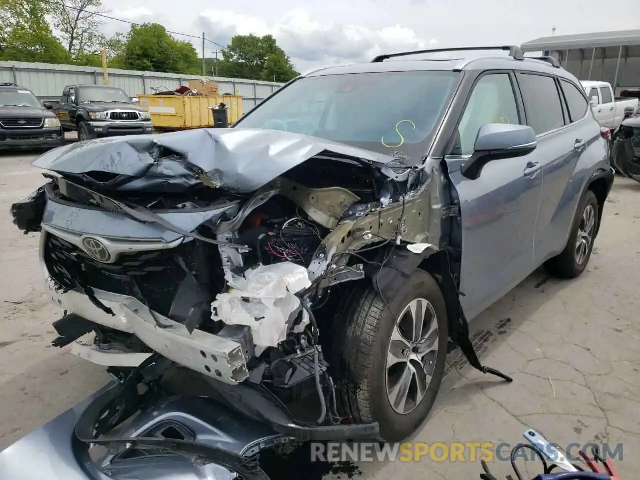 2 Photograph of a damaged car 5TDGZRAH3MS042372 TOYOTA HIGHLANDER 2021