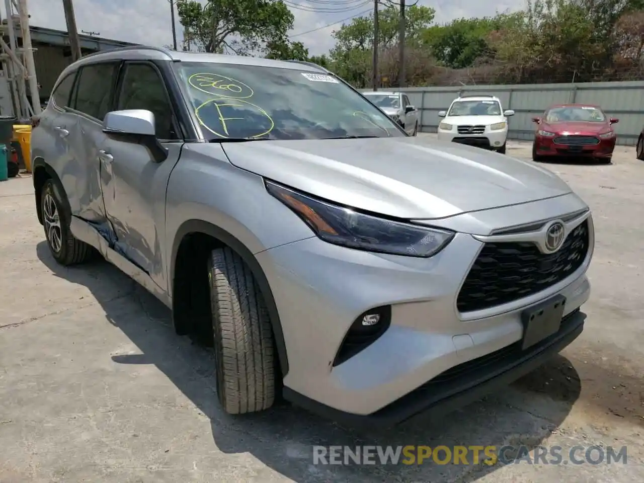 1 Photograph of a damaged car 5TDGZRAH3MS047930 TOYOTA HIGHLANDER 2021