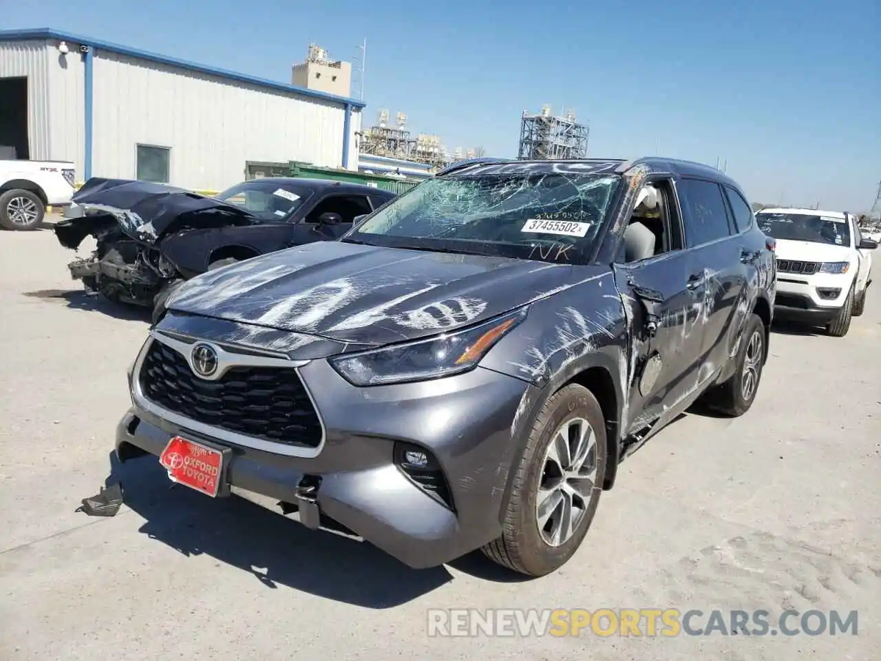 2 Photograph of a damaged car 5TDGZRAH3MS083942 TOYOTA HIGHLANDER 2021