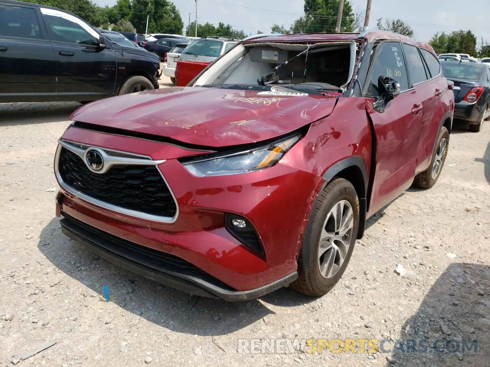 2 Фотография поврежденного автомобиля 5TDGZRAH3MS515235 TOYOTA HIGHLANDER 2021