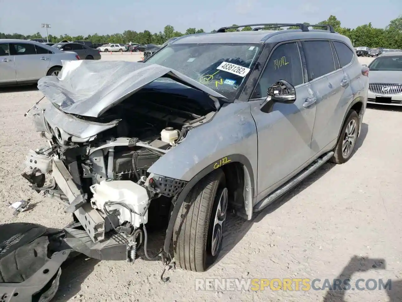 2 Photograph of a damaged car 5TDGZRAH3MS521309 TOYOTA HIGHLANDER 2021