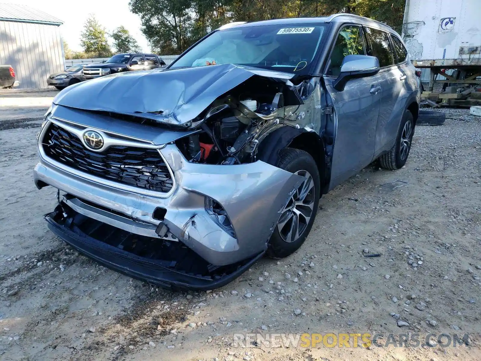 2 Photograph of a damaged car 5TDGZRAH4MS034409 TOYOTA HIGHLANDER 2021