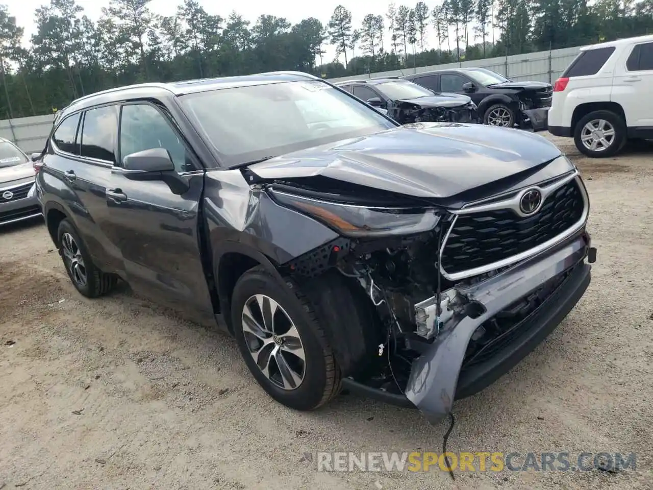 1 Photograph of a damaged car 5TDGZRAH4MS039545 TOYOTA HIGHLANDER 2021