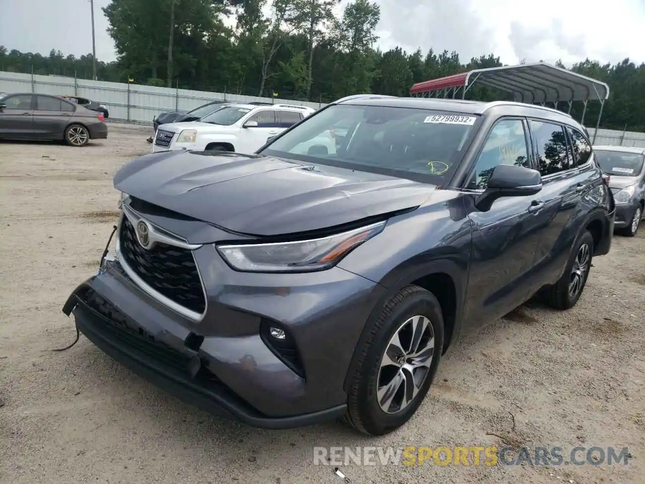 2 Photograph of a damaged car 5TDGZRAH4MS039545 TOYOTA HIGHLANDER 2021