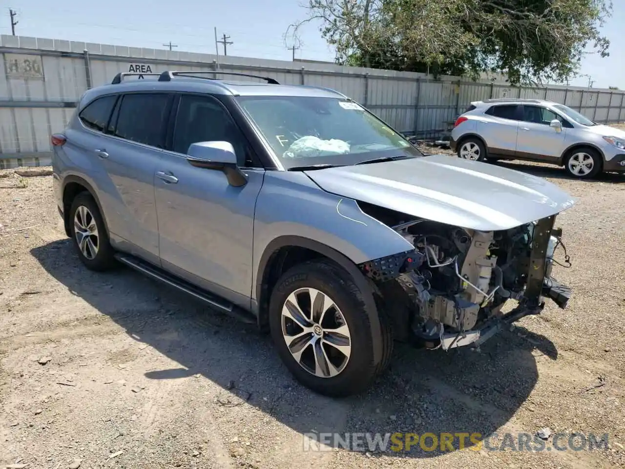 1 Photograph of a damaged car 5TDGZRAH4MS048004 TOYOTA HIGHLANDER 2021