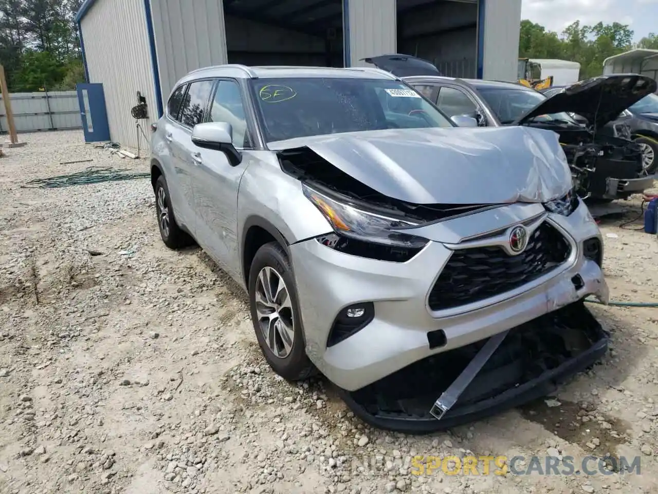 1 Photograph of a damaged car 5TDGZRAH4MS080032 TOYOTA HIGHLANDER 2021