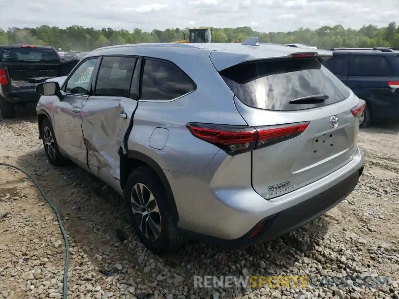 3 Photograph of a damaged car 5TDGZRAH4MS080032 TOYOTA HIGHLANDER 2021