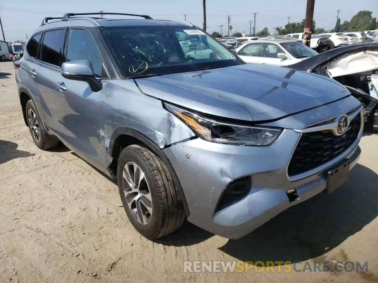 1 Photograph of a damaged car 5TDGZRAH4MS081732 TOYOTA HIGHLANDER 2021