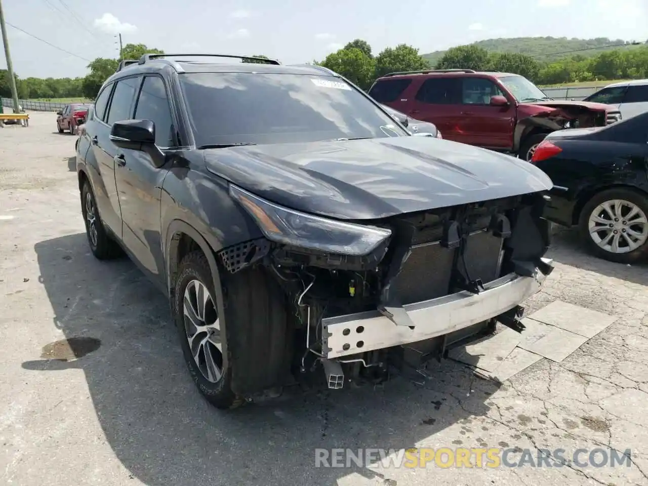 1 Photograph of a damaged car 5TDGZRAH4MS524431 TOYOTA HIGHLANDER 2021