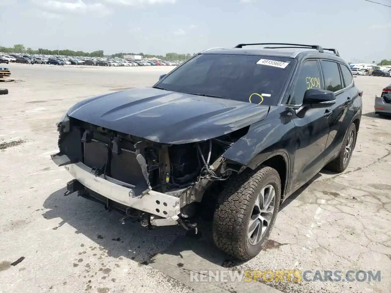 2 Photograph of a damaged car 5TDGZRAH4MS524431 TOYOTA HIGHLANDER 2021