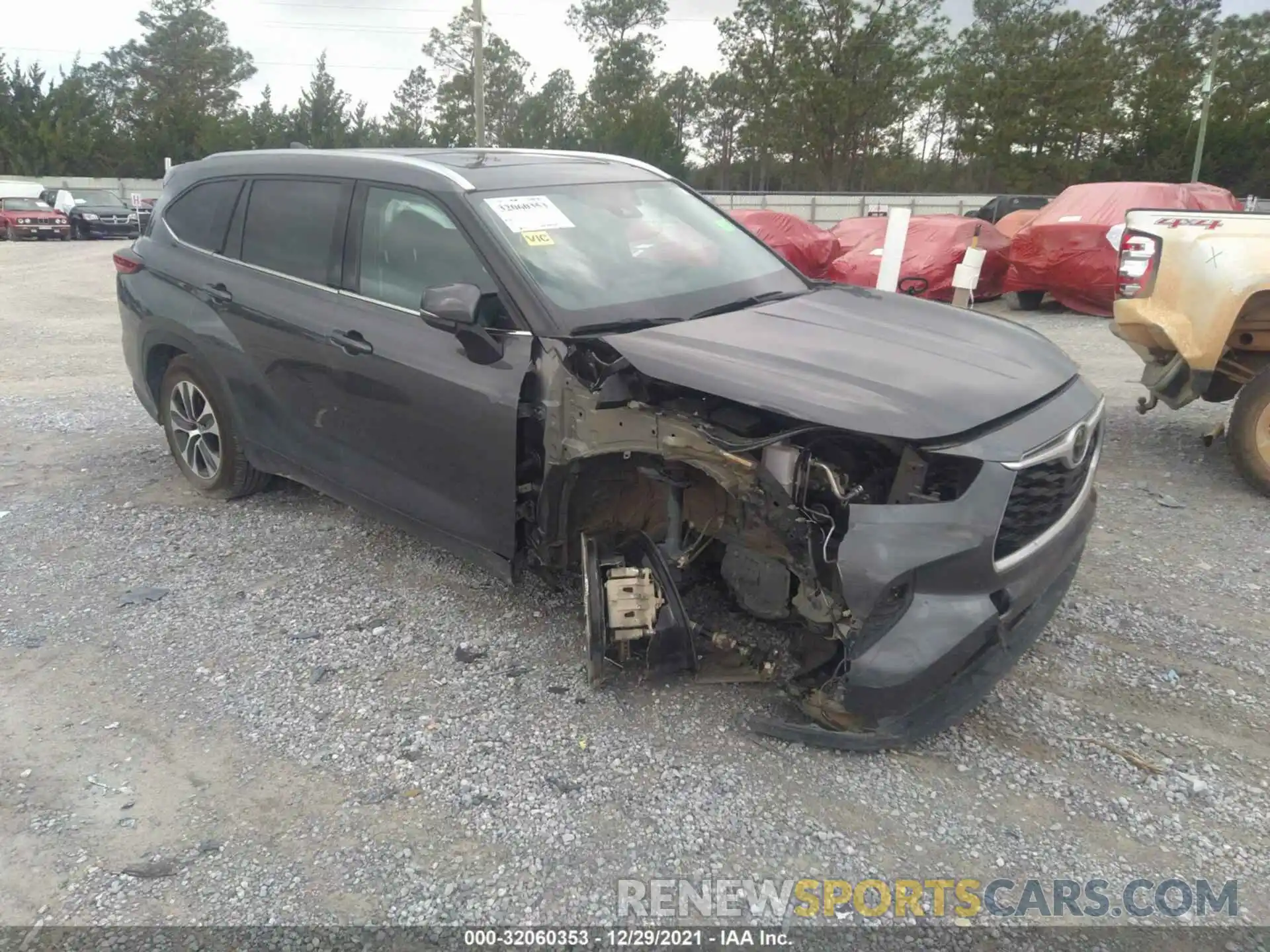 1 Photograph of a damaged car 5TDGZRAH4MS533145 TOYOTA HIGHLANDER 2021