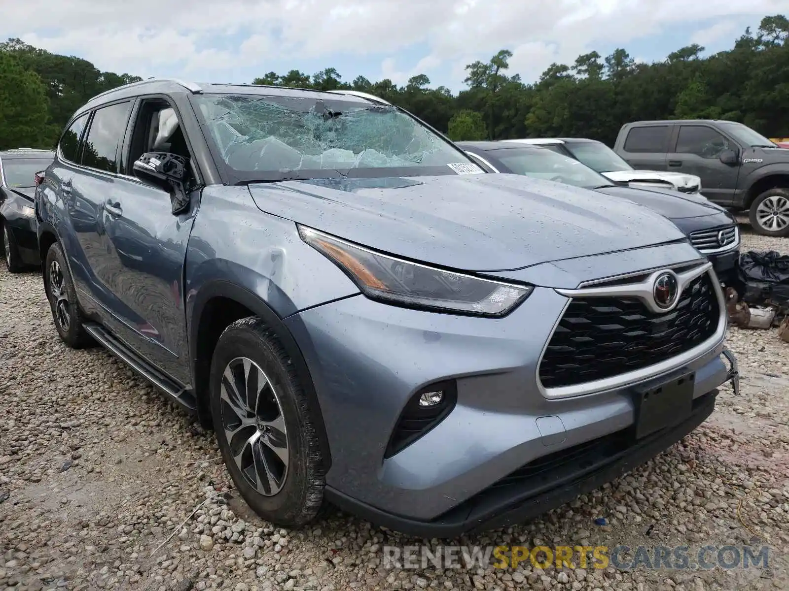 1 Photograph of a damaged car 5TDGZRAH5MS033916 TOYOTA HIGHLANDER 2021