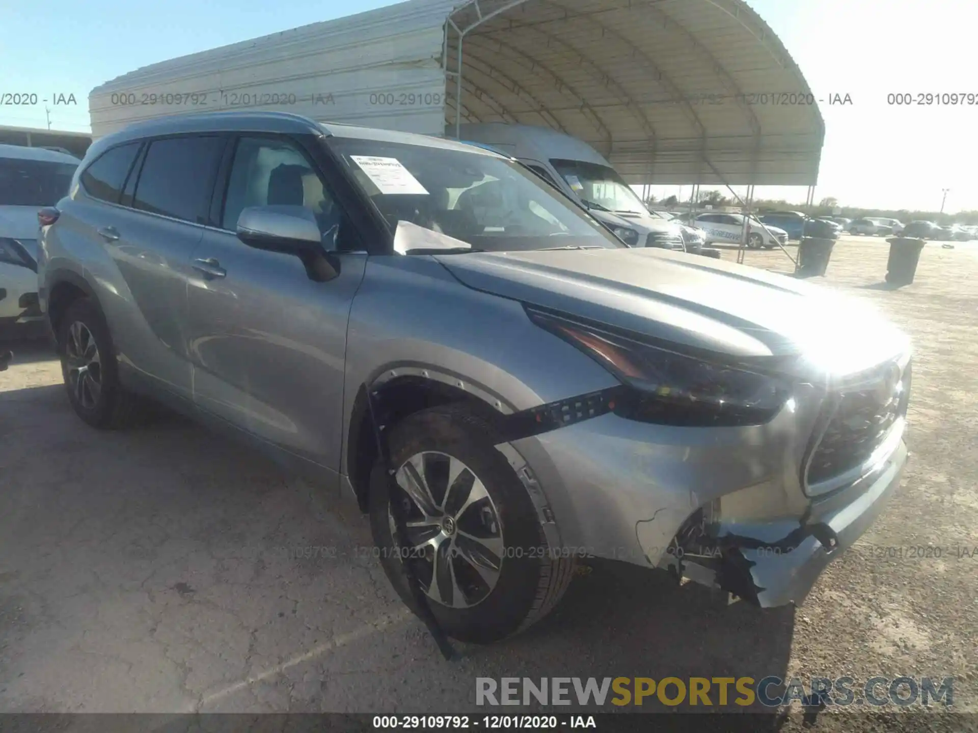 1 Photograph of a damaged car 5TDGZRAH5MS038923 TOYOTA HIGHLANDER 2021