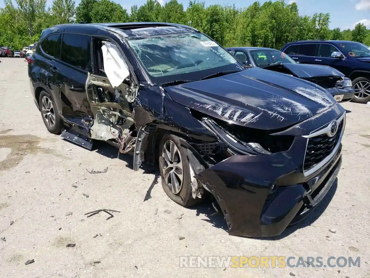 1 Photograph of a damaged car 5TDGZRAH5MS041837 TOYOTA HIGHLANDER 2021