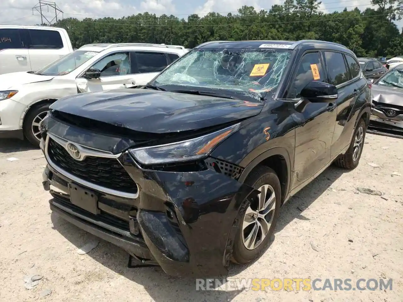 2 Photograph of a damaged car 5TDGZRAH5MS072411 TOYOTA HIGHLANDER 2021