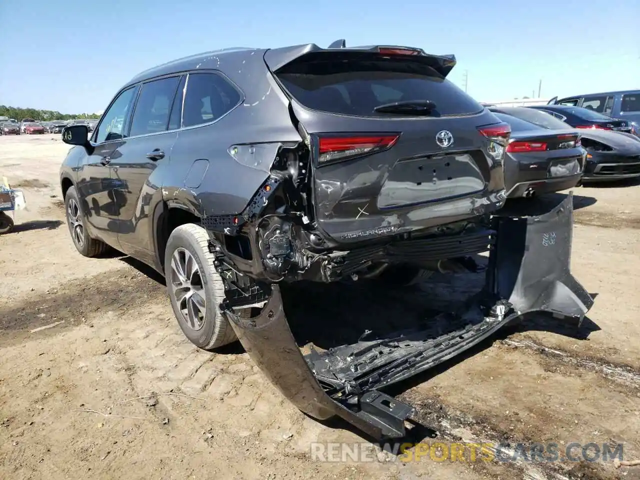 3 Фотография поврежденного автомобиля 5TDGZRAH5MS079410 TOYOTA HIGHLANDER 2021