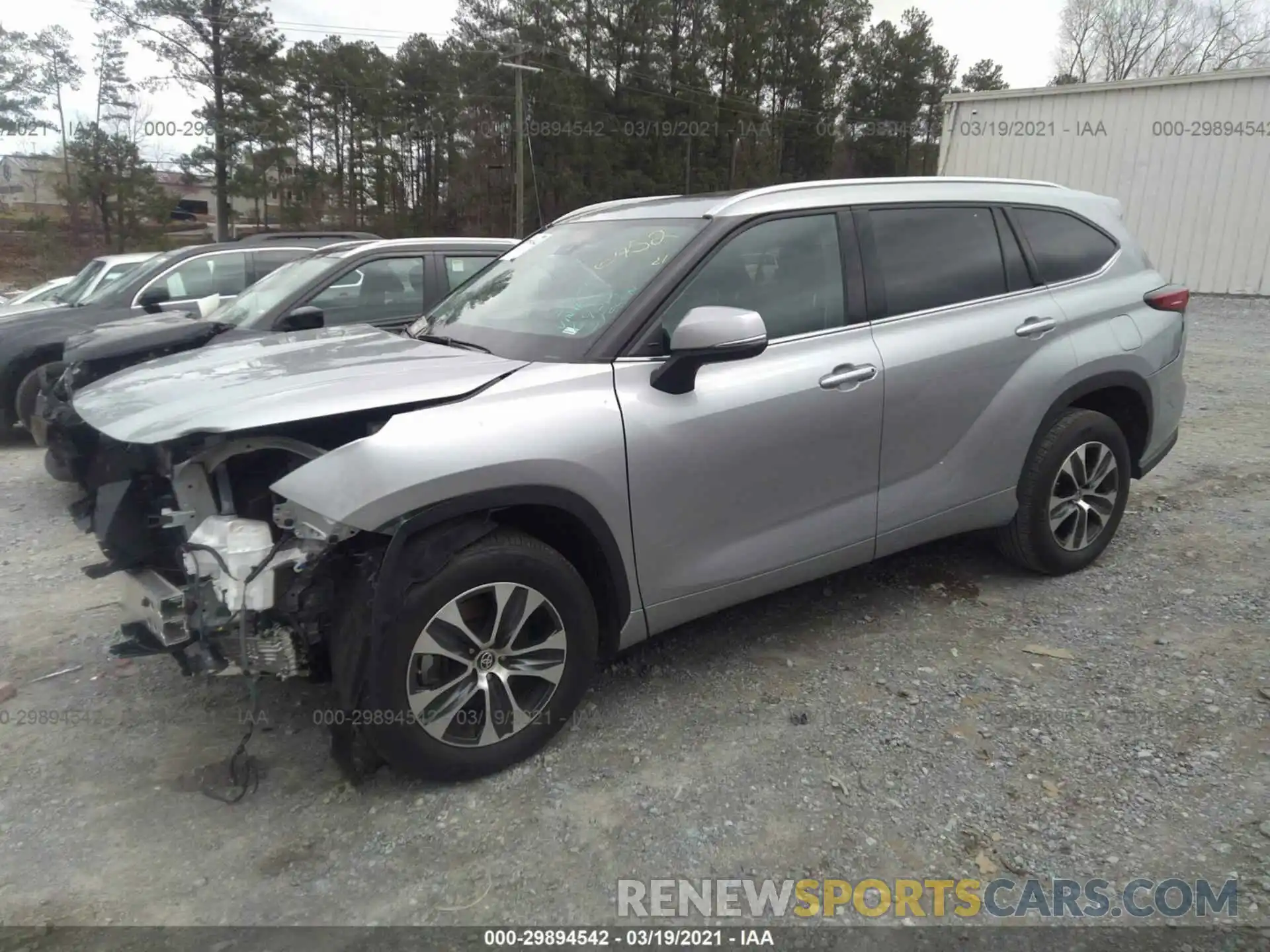 2 Photograph of a damaged car 5TDGZRAH5MS516452 TOYOTA HIGHLANDER 2021