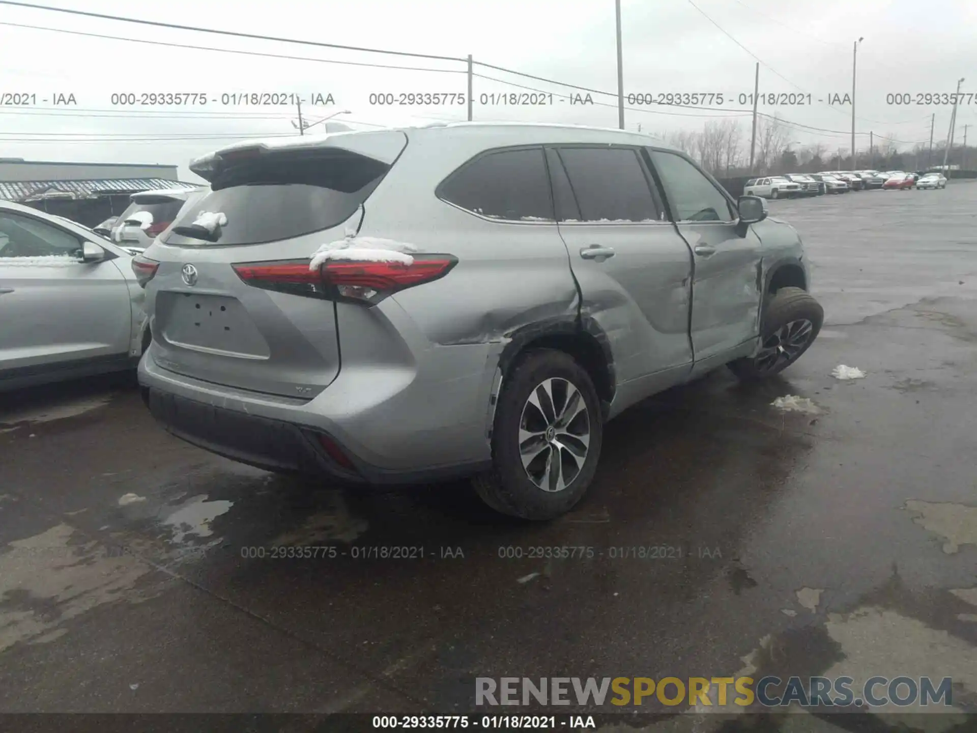 4 Фотография поврежденного автомобиля 5TDGZRAH6MS037926 TOYOTA HIGHLANDER 2021