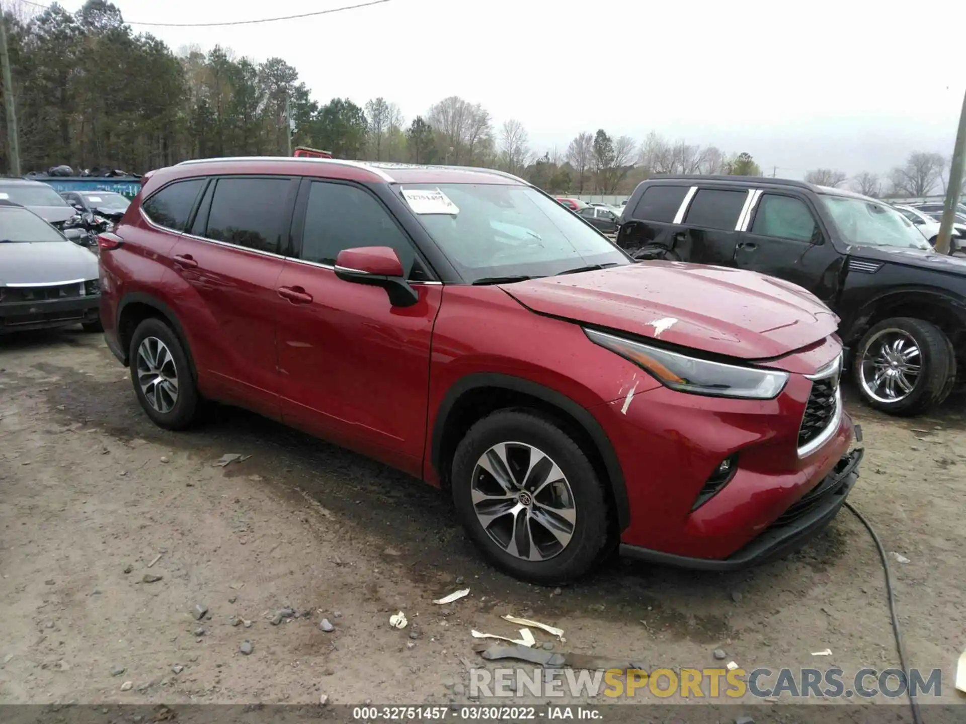 1 Photograph of a damaged car 5TDGZRAH6MS052345 TOYOTA HIGHLANDER 2021