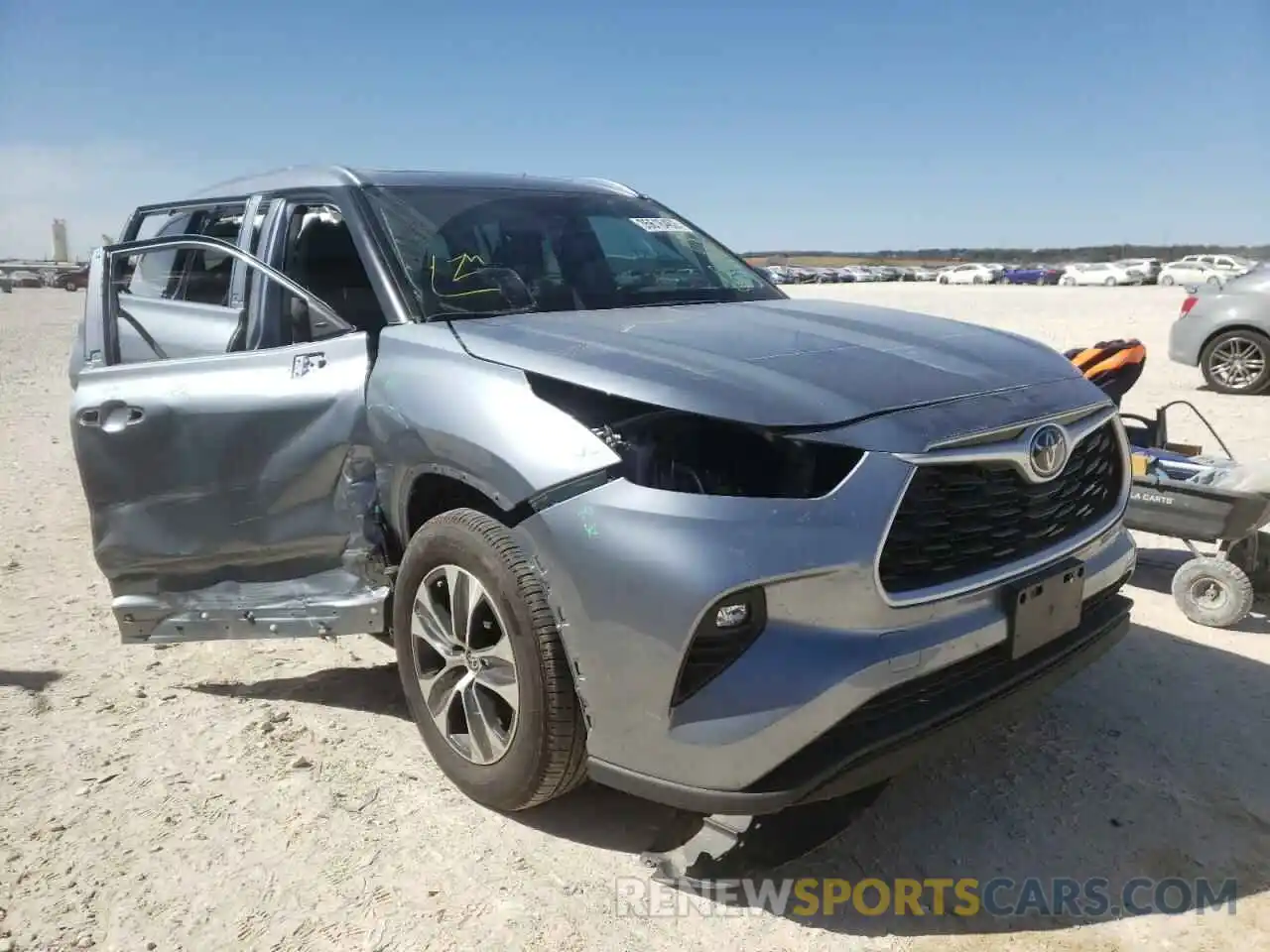 1 Photograph of a damaged car 5TDGZRAH6MS058694 TOYOTA HIGHLANDER 2021