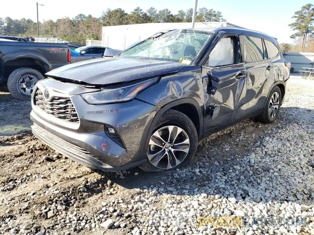 2 Photograph of a damaged car 5TDGZRAH6MS080811 TOYOTA HIGHLANDER 2021