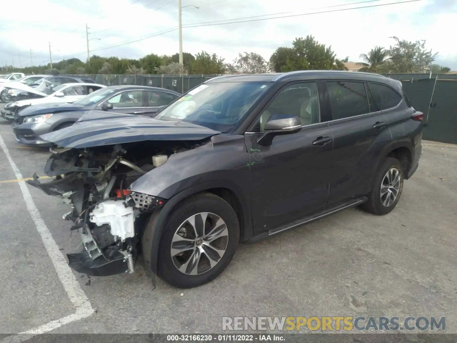 2 Photograph of a damaged car 5TDGZRAH6MS532157 TOYOTA HIGHLANDER 2021