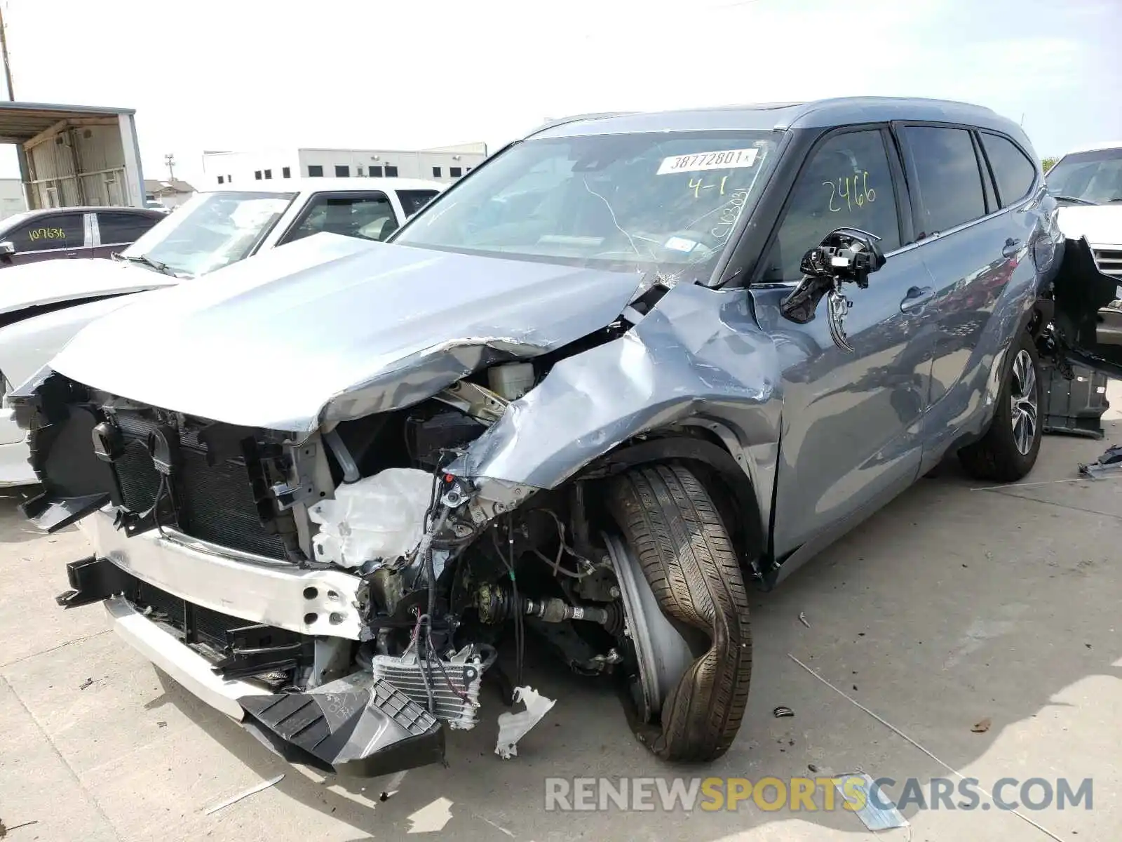 2 Photograph of a damaged car 5TDGZRAH7MS033044 TOYOTA HIGHLANDER 2021