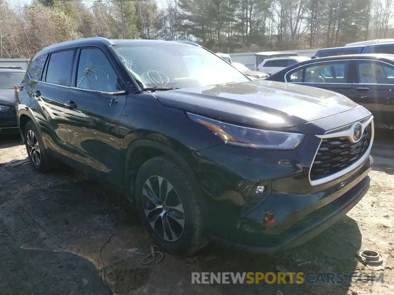 1 Photograph of a damaged car 5TDGZRAH7MS040558 TOYOTA HIGHLANDER 2021