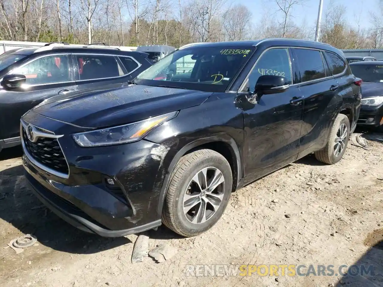 2 Photograph of a damaged car 5TDGZRAH7MS040558 TOYOTA HIGHLANDER 2021